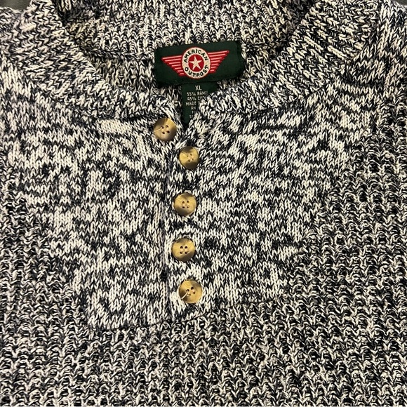 Vintage - American Outpost Heather Gray Chunky Knit Crewneck Sweater - Picture 8 of 8